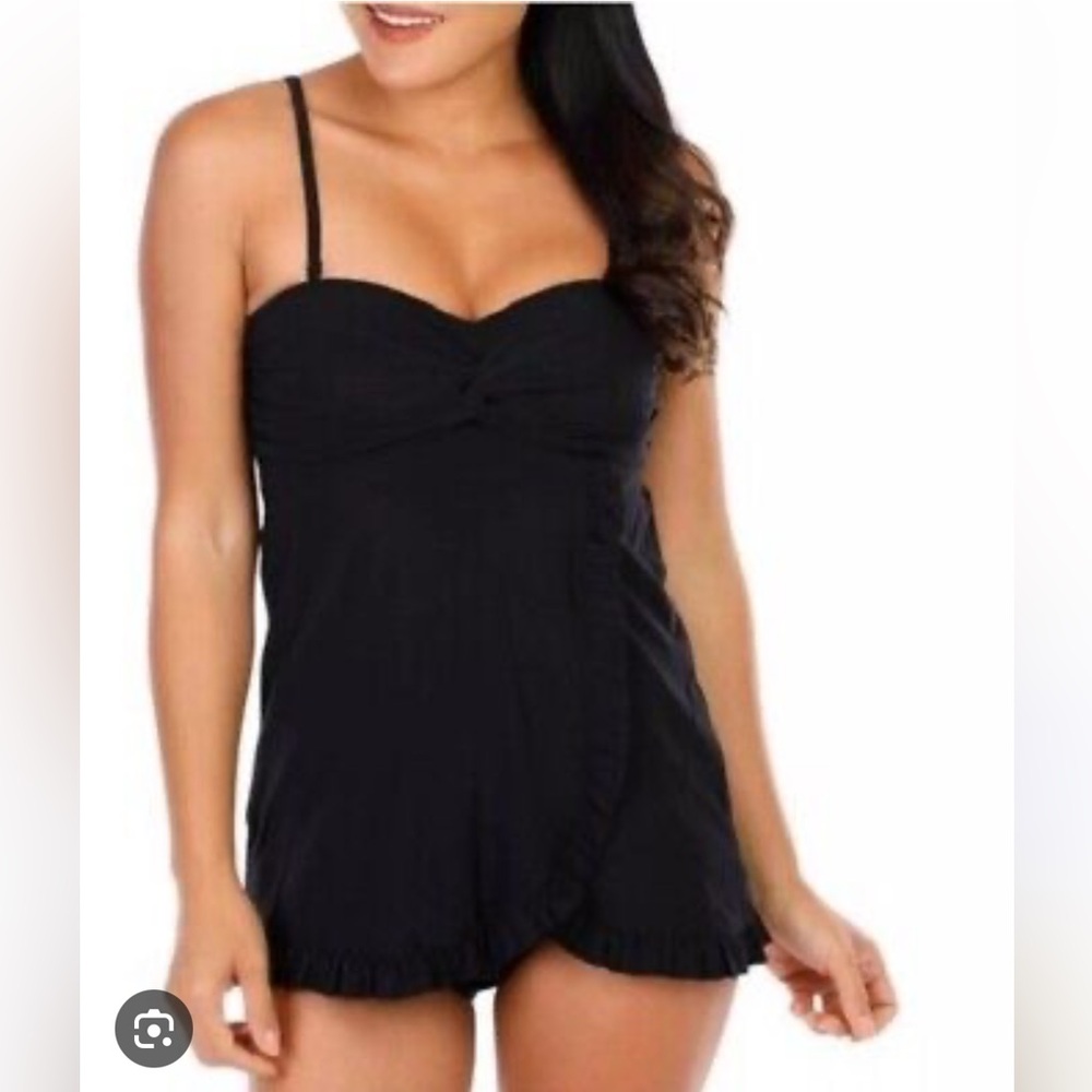 NWOT Beyond Control One-Piece Swim Dress Control‎ Slimming Swimsuit Vacation